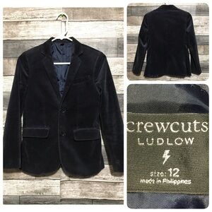 Crewcuts Boys Navy Velvet Blazer